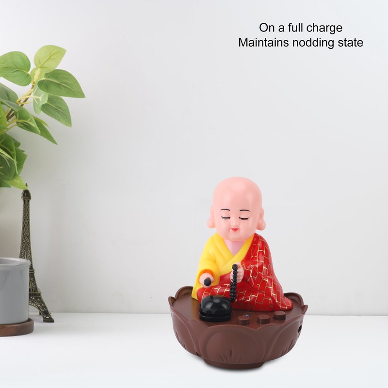 Musical Nodding Monk Figurine Decoration Moving Head Buddha Statue with