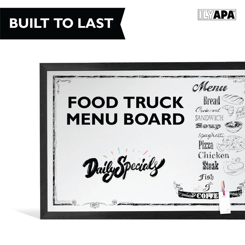 Ilyapa Extra Large Dry Erase Board for Wall - Wood