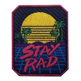 PHOENIX IKKI Travel Outdoor Climbing Camping Nature Landscape Embroidered Patch Patch Applique Velcro Compatible DIY Decoration STAY RAD