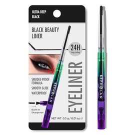 BEPHOLAN Lápices Delineadores De Ojos Negros, Lápiz Delineador De Ojos En Gel Resistente Al Agua, Lápiz Delineador De Ojos Negro Para La Línea De Agua Para Mujer, Resistente Al Agua, A Prueba De Manch