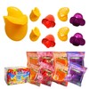4 Friuts in 8 Packs Assorted Gummy Candy Individually Wrapped,