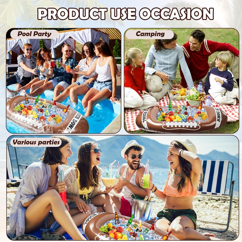 Drinks Holder Floating Inflatable Cup Holder, 2 in 1 Inflatable