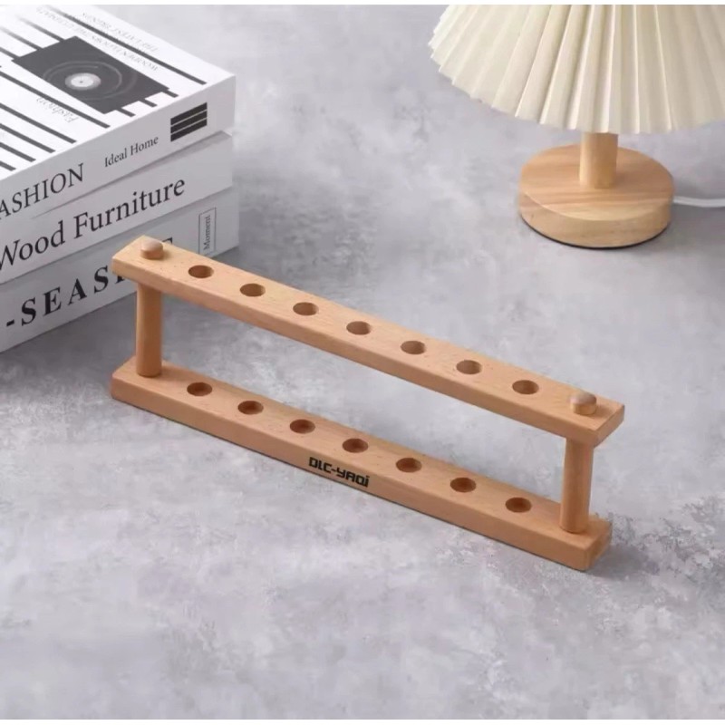 YAQI Wood Razor Holder Display Storage For 7 hole Multiple
