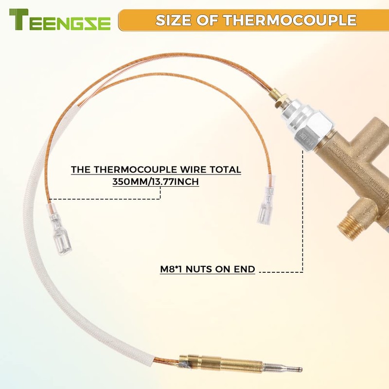 TEENGSE Fire Pit Control Safety Valve, Heater Safety Kit Replacement