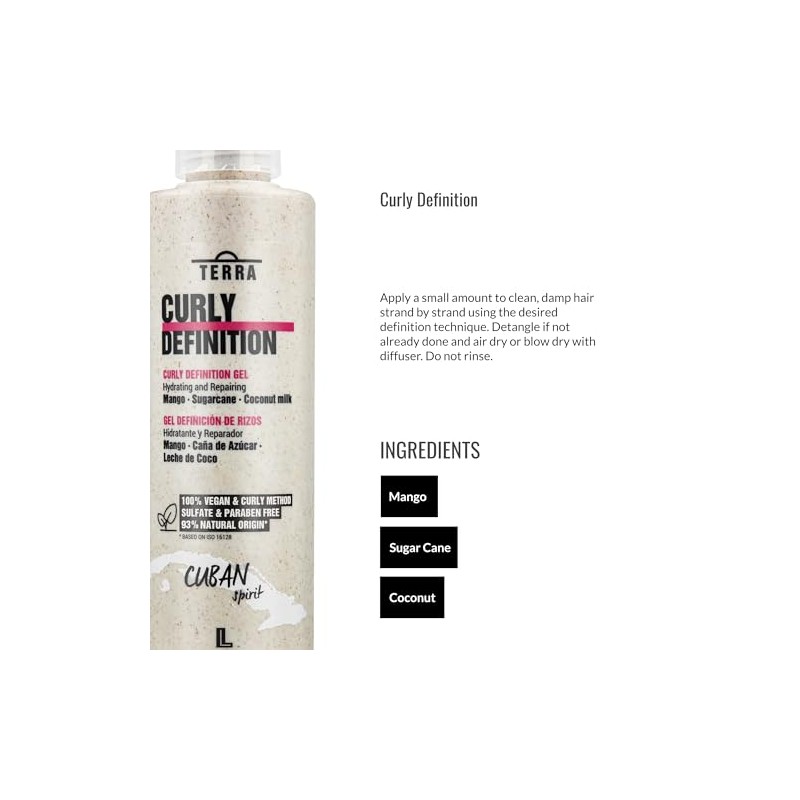 Lendan Terra Curly Definition 275ml Gel para definicion de rizos