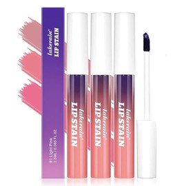 ZDHSOY 3Pcs Peel-Off Lip Tint Set - Peel Off Lip Stain Matte Lip Gloss, Long-Lasting Lip Tint Stain Nude Liquid Lipstick Makeup for Women (3Pcs Peel-Off Lip Tint)