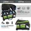 GoHimal Double Roller 2 Ball Bowling Bag with Separate Shoe