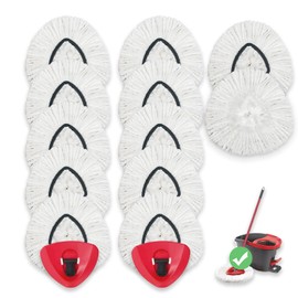 12 Pack Mop Heads Replacements for O-Cedar, Compatible with O Ceda EasyWring Spin Mop Replace Refills for Ocedar, Deep Cleaning Machine Washable and Easy-to-Replace