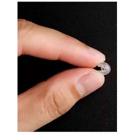 Clear Rubber Silicon Screw in Type Nose Pads Pieces Buds for Glasses Sunglasses Frames Reading Eye Wear HNP001 (Clear - 3 Pairs)