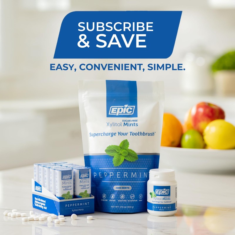 Epic 100% Xylitol Mints - Aspartame Free, Sugar Free -
