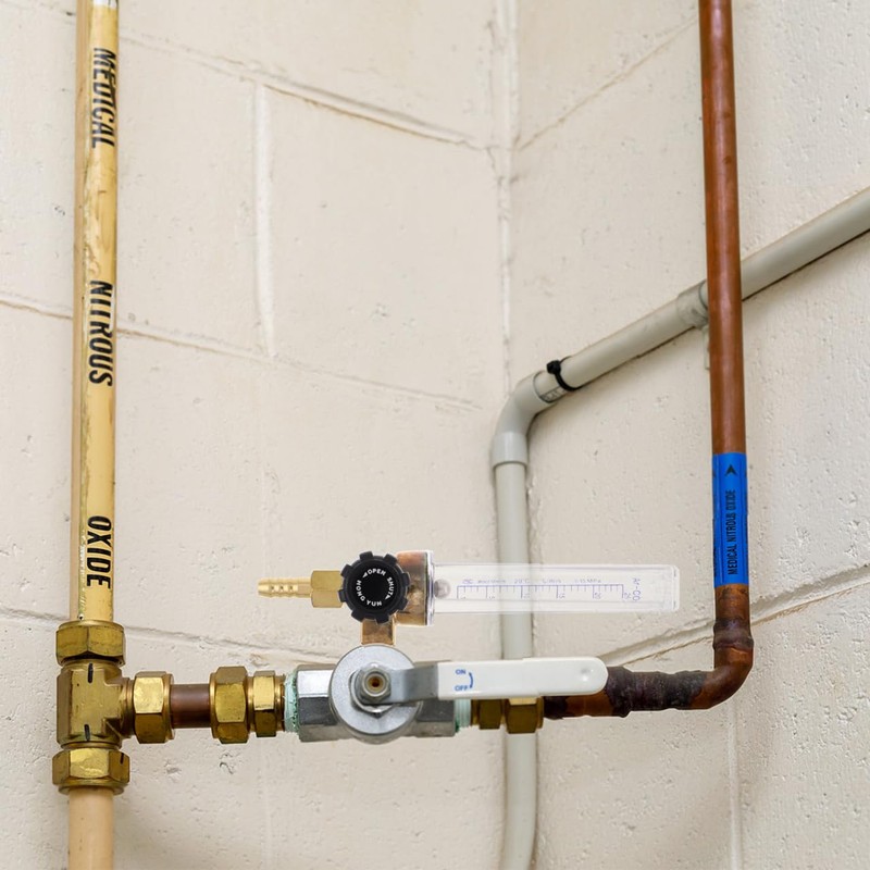 GLEAVI Flow Meter Adjustable Air Flow Meter Control Valve for