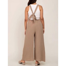 FEOYA Dungarees Pregnancy Women's Maternity Jumpsuit Overalls Oversize Bib Shorts Loose Fit Baggy, khaki