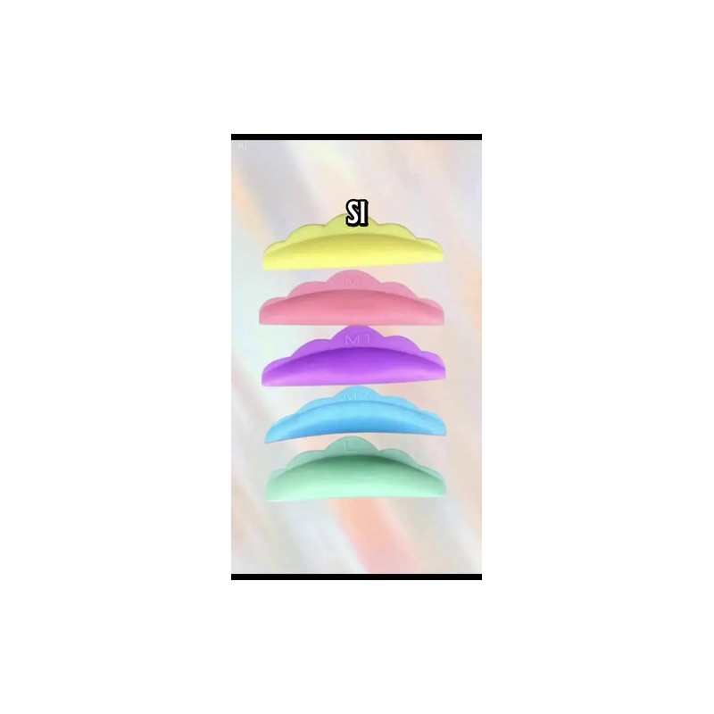 Almohadillas Y Cepillos Lifting Pestaña Permanente Pack 30pz Multicolor Espesor