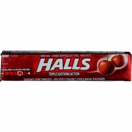 Halls Mentho-Lyptus Cough Suppressant, Cherry, 9-Count Drops (Single Pack)