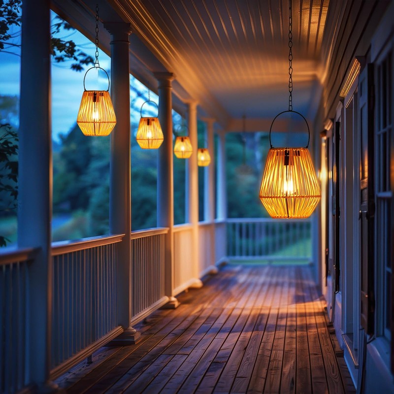 Homemory Solar Lanterns Outdoor Waterproof Hanging Lights, Outside Solar Lamp