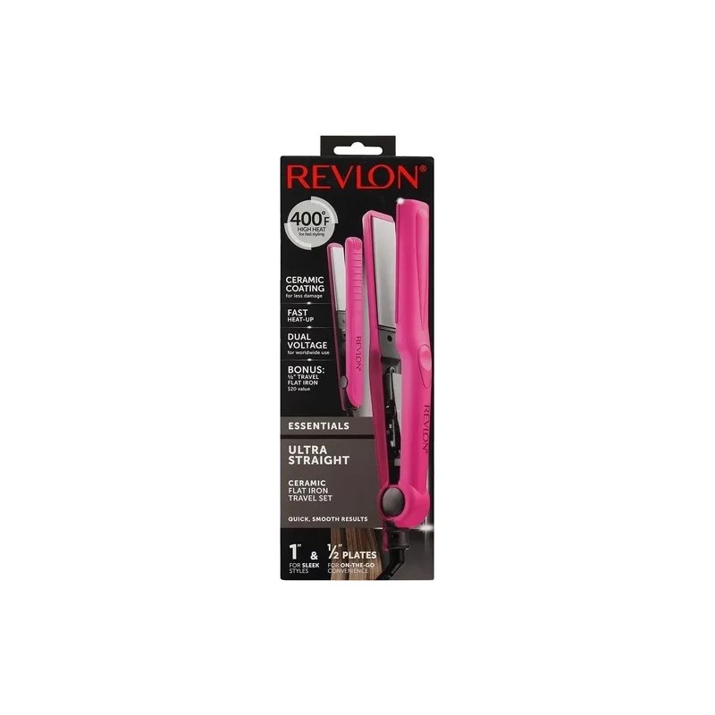 Alaciadora De Cerámica Revlon Set 2 Piezas Mod. Rvst2029la1