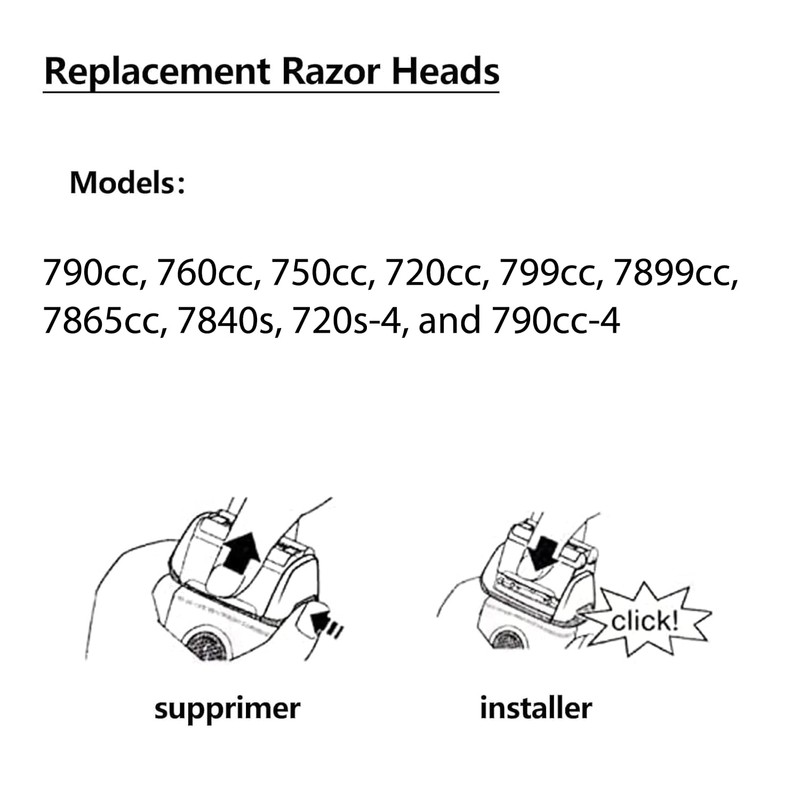 70B Replacement Head Compatible with Braun Series 7 Electric Shaver,