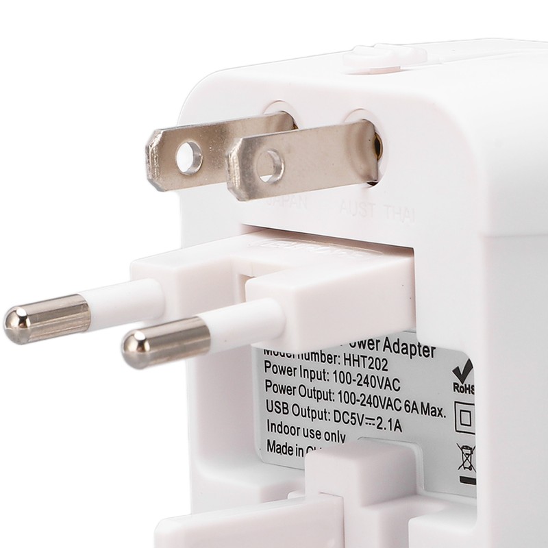 Multifunctional Power Converter with USB Ports Universal Adapter Socket 100‑240VAC