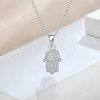 Old English Jewellers 925 Sterling Silver Hand of Hamsa Cubic