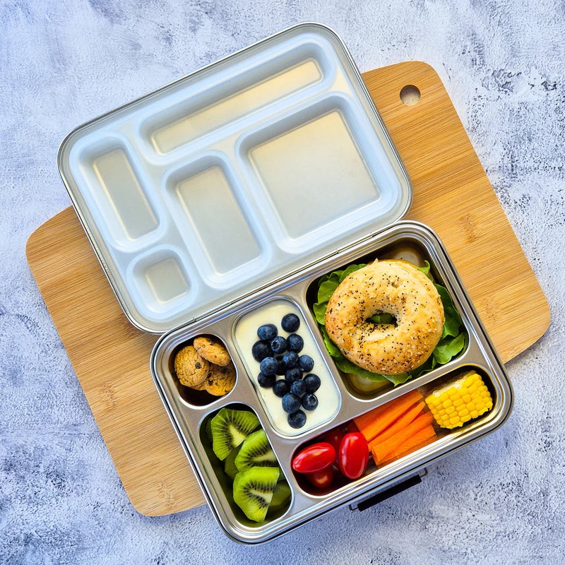 EcoCocoon Bento Lunch Boxes - 5 Compartment, Grape