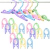 15PCS Travel Hangers Portable Folding Hangers Multifunctional Hanger Suitable for