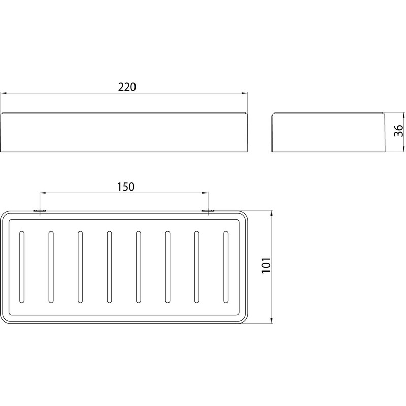 EMCO Loft Soap Basket 220 x 34 x 101 mm,