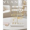 Vlando Accessory Stand Bracelet Earrings Ring (White)