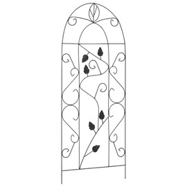 Metal Climbing Plant Trellis 100 x 40 cm Trellis for Flowers, Rustic Style for Climbing Plants and Flowers, Black