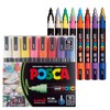 Posca Acrylic Paint Marker Set, 16-Color Med