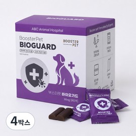Booster Pet Bioguard (immunity + digestive system) dog nutrition 300g (60 pieces for 2 months), 4 boxes, immune antioxidant, 60 tablets / 부스터펫 바이오가드 (면역력+소화기) 강아지 영양제 300g (60개 2달분), 4박스, 면역항산화, 60정