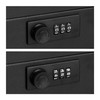 Relaxdays Cash Box, 3-Digit Number Combination, Coin Insert, Iron Money