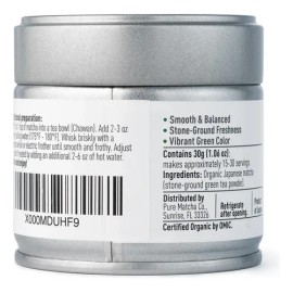 Pure Matcha Té Verde Matcha Orgánico Premium En Polvo 30 G                                                                                            