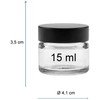 10 x Mini Glass Jars 15 ml Empty Cream Jars