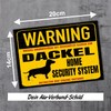 Dachshund Sign Warning Security System Door Sign Dog Sign Dog