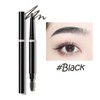 Dual-Ended Design Eyebrow Pencil with Diamond-Shaped Tip, Waterproof, Smudge-Proof for
