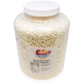 Sarah's Candy Factory Vanilla Mini Dehydrated Marshmallows in Jar - Mini Marshmallow Bits for Hot Cocoa (2.5 Lbs)