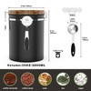 Miscedence 35OZ Coffee Canister for ground coffee with Date Tracker,Wood