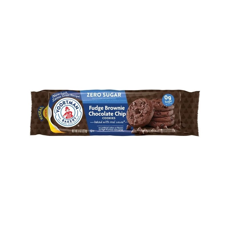 Voortman (3 pack) VOORTMAN Bakery Zero Sugar Fudge Brownie Chocolate