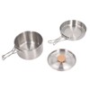 Cooking Pot and Pan Set 304 Stainless Steel Portable Camping