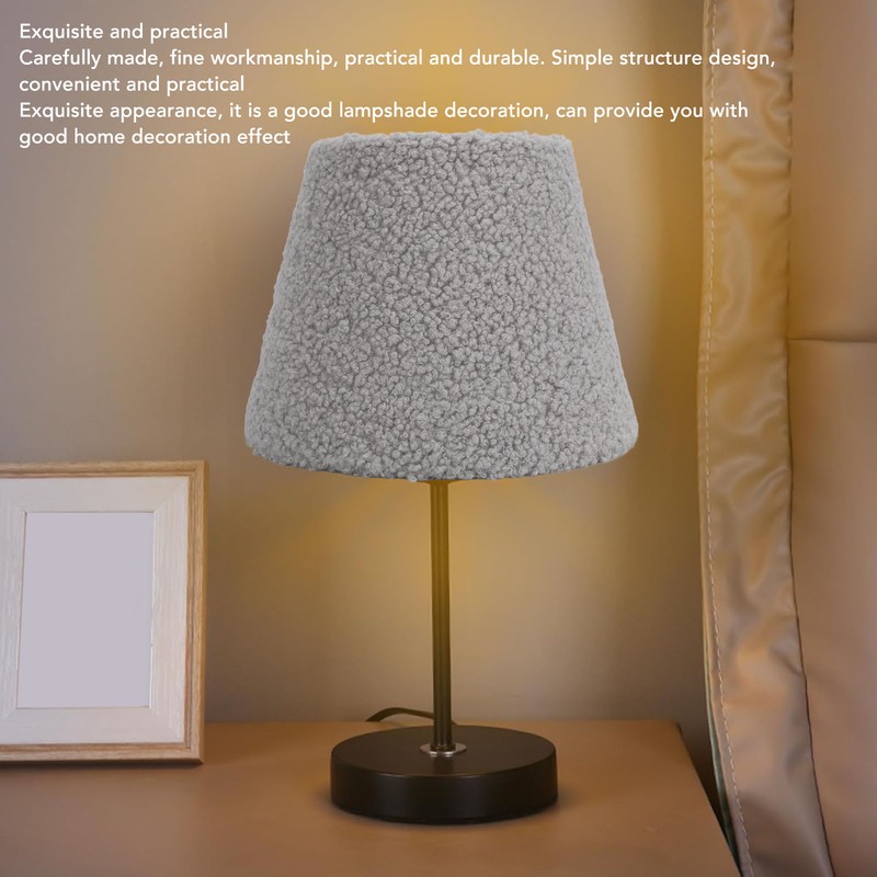 Plush Cloth Lamp Shade Replacement Decorative Soft Comfortable Cone Round