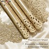 FAVE Gold Round Placemats Set of 6, Washable Place Mats
