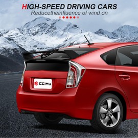 cciyu Pedestal Rear Trunk Lip Spoiler Wing Fits for 2010-2015 For Toyota For Prius,2012-2015 For Toyota For Prius Plug-In Racing Trunk Spoiler(ABS Matte Black)