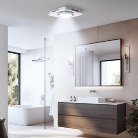 VIVOHOME Bathroom Exhaust Fan with Light, Max 110 CFM 1.0 Sone Shower Ventilation Fan, Super Quite Fan w/ 6000 K 1000LM LED Cool White Light, for 4'' Duct Ceiling Mount