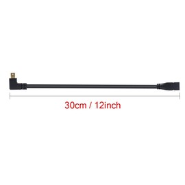 Duttek Mini DisplayPort Cable, 90 Degree Right Angled Mini DisplayPort Male to Mini DisplayPort DP Female Extension Cable for iMac & LED Cinema Display 30 CM/12 Inch