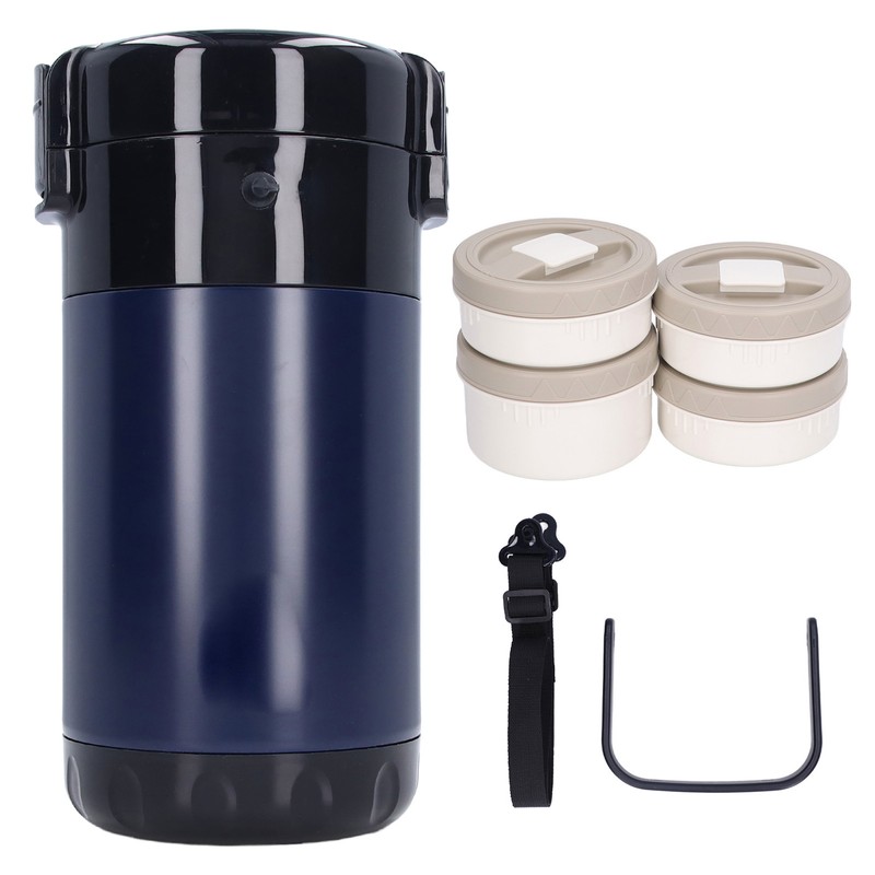 2.6L Thermal Food Container 304 Stainless Steel 4 Layers Vacuum