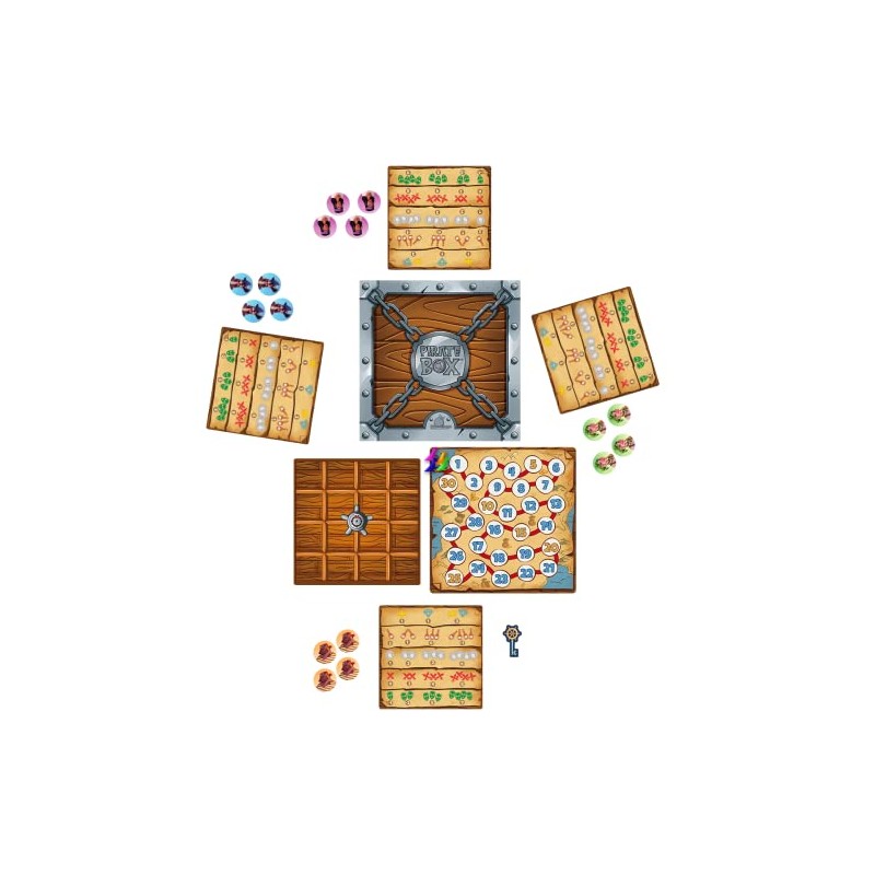 Blue Orange, Pirate Box, Family Game, Memory Game, 2-4 Players,