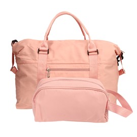 Weekender Overnight Bag Polyester High Capacity with A Small Bag Travel Duffel Tote for Outdoor Workout APJ021P