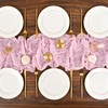 12 Pack Fall Table Runner Light Pink Cheesecloth Table Runner,10FT