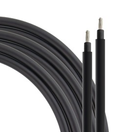 SeKi Solar Cable 6 mm² 10 m H1Z2Z2-K Black PV Cable for Solar Panels up to 1500 V Flexible Double Insulation Pure Copper Cable Ring