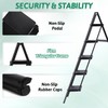 Step Ladder 5 Step Folding, OOSOFITT 330 Lbs Load Heavy